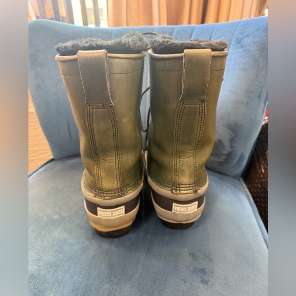 Vintage White's Boots Winter PAR Logger Hunter Guide Rubber Green Leather Mens 6 - Picture 5 of 6